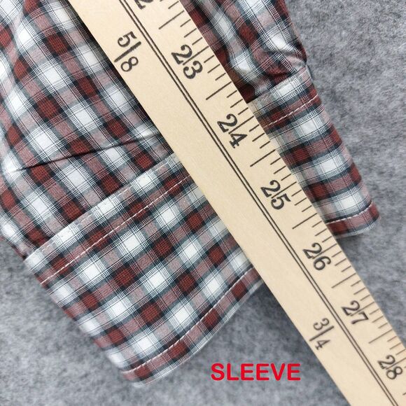 Cinch Shirt Mens XXL Brown White Plaid Button Down Western Cowboy Rodeo Logo - Picture 6 of 8